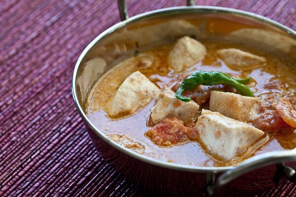 indian food fish curry dish