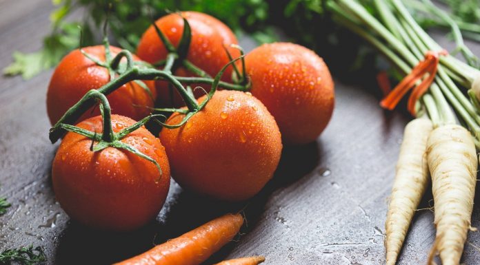 Vegetables on a board clean eating