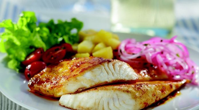 High protein fish dinner