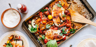 Mexican Sheet Pan Tilapia and Vegetables