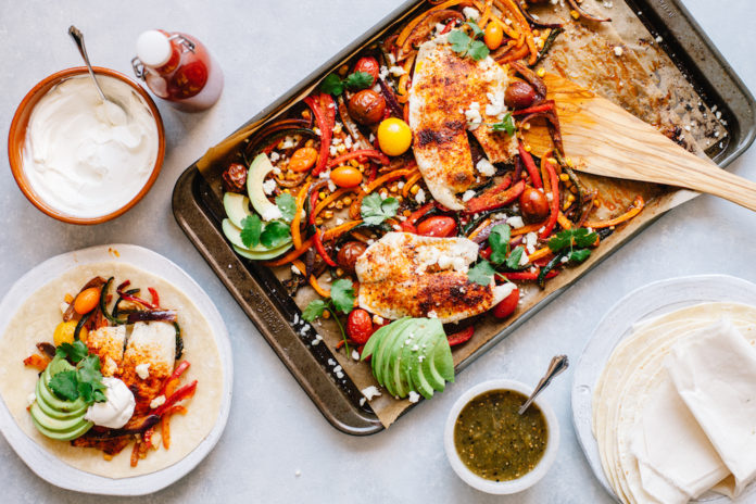 Mexican Sheet Pan Tilapia and Vegetables