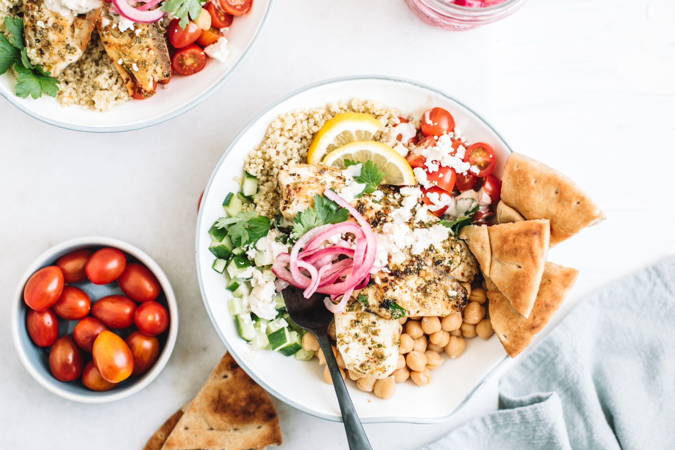 Mediterranean Tilapia Power Bowls
