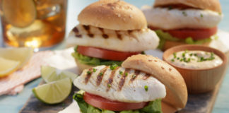 Tilapia Sliders with Lobster Sauce