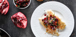 Coconut-Crusted Tilapia with Pomegranate Salsa
