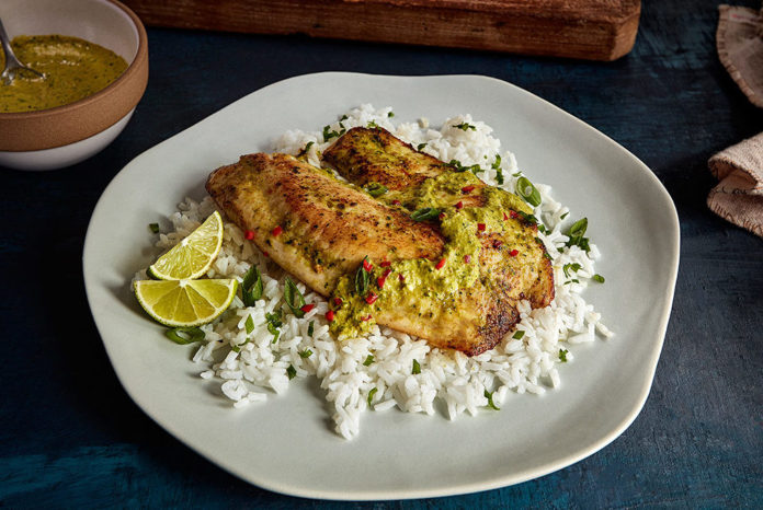 Pan-fried Tilapia with garlic and ginger