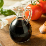 Organic balsamic vinegar in a bottle