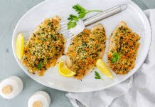 Tilapia with herb crust