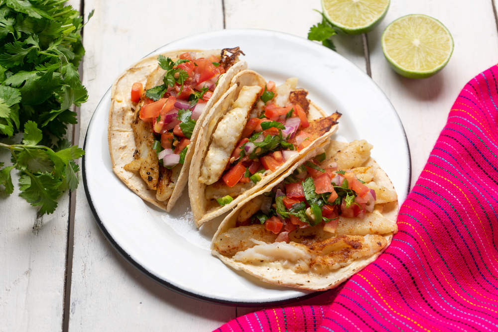 fish tacos with fresh salsa