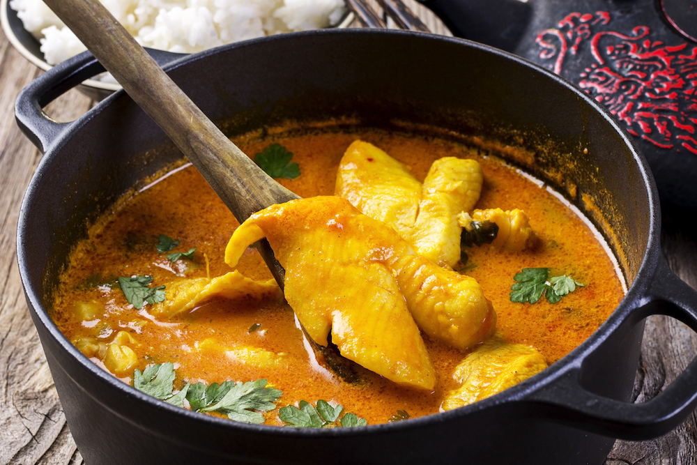 Pot of fish curry